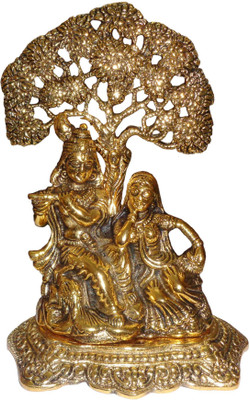 

Utsav Handicraft Radha Krishna Under Kadam Tree Decorative Showpiece - 20 cm(Aluminium, Gold)