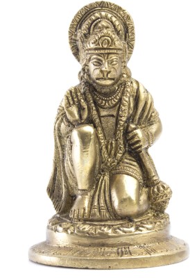 MohanJodero Elegant Brass Lord Hanuman Statue Decorative Showpiece  -  10 cm(Brass, Gold)