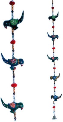 

Bajya Rajasthani Handmade Colorful Bird Door Hanging Decorative Showpiece - 8 cm(Crystal, Multicolor)