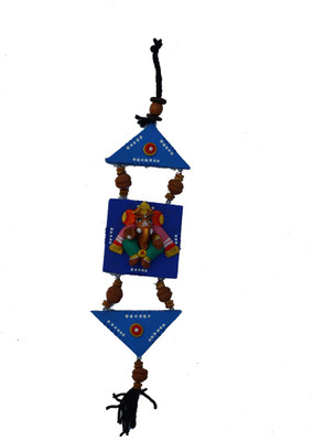 

eCraftIndia Lord Ganesha Wall Hanging Decorative Showpiece - 36.83 cm(Terracotta, Brown, Blue)