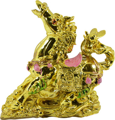

Reiki Crystal Products Golden horse Decorative Showpiece - 8.5 cm(Porcelain, Gold)