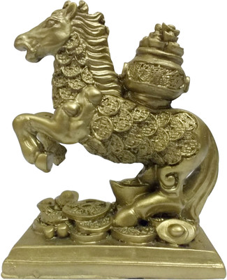 

Starstell Money Bag Potli Wealth Horse Decorative Showpiece - 8 cm(Polyresin, Gold)
