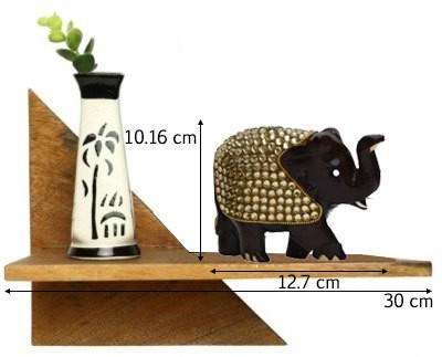 

eCraftIndia Set of Jewelled Elephants with Golden Shawl Decorative Showpiece - 10.16 cm(Wooden, Multicolor)