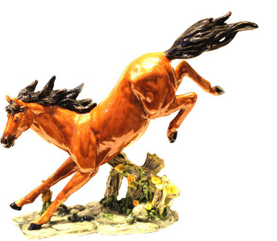 

X-Gift Aramani Horse for office table and home Decorative Showpiece - 30 cm(Polyresin, Multicolor)