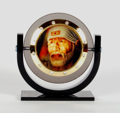 

Sigaram Sai Baba Photo For Car Dashboard, Table or Ofice-Desk, Shops and Homes Decorative Showpiece - 7.5 cm(Acrylic, Multicolor)
