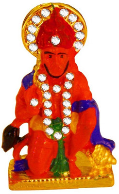 

Rich & Famous Indian Handicraft Showpiece Sculpture Pawan Putra Hanuman /Jay Bajarang Bali Decorative Showpiece - 5 cm(Alloy, Multicolor)