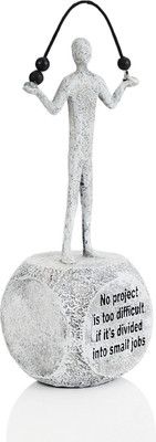 

Archies Decorative Showpiece - 21 cm(Polyresin, Grey)