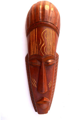 

Art Godaam Coloured figure mask Decorative Showpiece - 40 cm(Wooden, Multicolor)