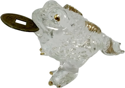 

Starstell Chinise Crystal Money Frog Decorative Showpiece - 4 cm(Crystal, Clear)