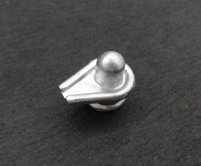 Sitare 48 grams Parad Pooja Shivling Decorative Showpiece  -  2.5 cm(Silver Plated, Silver)