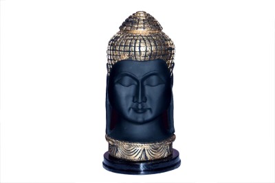 Vaah Buddha Face Golden Neck Decorative Showpiece  -  26 cm(Polyresin, Multicolor)