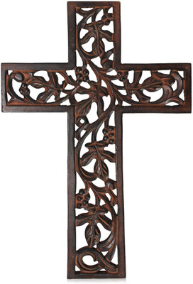 

Store Indya Cross Decorative Showpiece - 29.21 cm(Wooden, Brown)