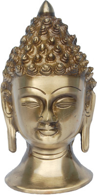 6% OFF on aakrati Stunning And Nice Lord Buddha Head Decorative Showpiece - 16 cm(Brass, Brown)