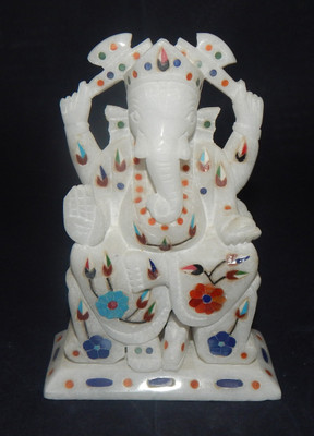 

Mahaveer Creation Decorative Showpiece - 12 cm(Stoneware, White)