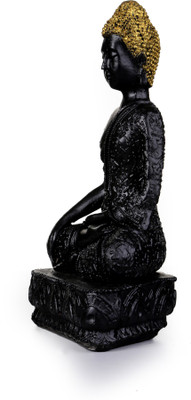 

Global voice Meditation Buddha Statue Decorative Showpiece - 27 cm(Polyresin, Black)