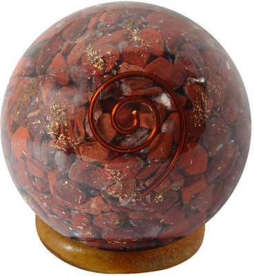 

Reiki Crystal Products Red Jasper Orgone Crystal 50mm Ball Healing Gemstone Decorative Showpiece - 5 cm(Crystal, Red)