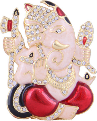 Itzmyfashion Red color Lord Ganesh Idol Decorative Showpiece - 3 cm(Brass, Red) Itzmyfashion Red color Lord Ganesh Idol Decorative Showpiece - 3 cm(Brass, Red)