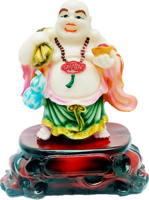 

Art N Hub Multicolour Feng Shui Laughing Buddha Handicraft Idol Lord Gautam Buddha Statue Decorative Spiritual Vastu Showpiece Figurine - Religious Gift item & Murti for Mandir / Temple / Home Decor / Office Decorative Showpiece - 36 cm(Earthenware, Multi