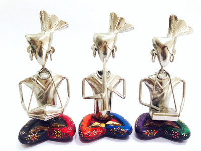 

Shivay Arts Smusicians Decorative Showpiece - 21 cm(Wooden, Iron, Multicolor)