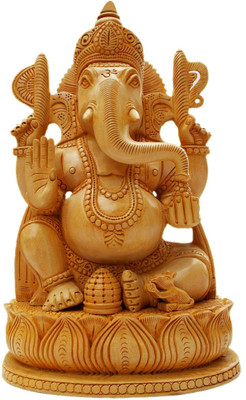 

Collectible India Large Ganesha Idol Statue Decorative Showpiece - 25 cm(Wooden, Brown)