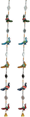

Chesta Enterprises Paper Peacock & Mirror Door Hanging Set Decorative Showpiece - 3 cm(Cotton, Multicolor)