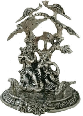 

Sarvsiddhi White Metal Radha Krishna Decorative Showpiece - 24 cm(Aluminium, Silver)