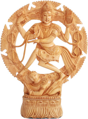 

Craft International Natraj the Dancing Shiva Statue - 10 Inch Decorative Showpiece - 25 cm(Wooden, Brown)