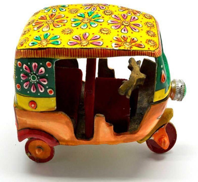 

Purpledip Vintage Auto Rickshaw Tuk Tuk Metal Décor Indian gifts Handmade, Quirky Indian gift (10161), Collectible Miniature Decorative Showpiece - 7 cm(Aluminium, Multicolor)