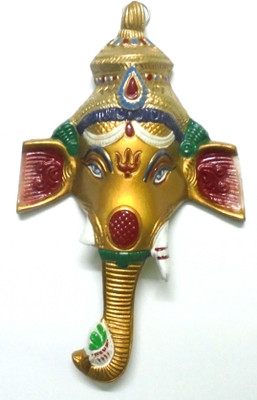 

Ageless Azyra Ganesha1 Decorative Showpiece - 20 cm(Aluminium, Multicolor)