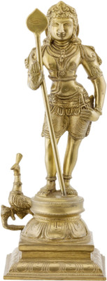 33% OFF on Prachin Bnz Subrami Swmy 2.6 Lok Decorative Showpiece - 28 cm(Bronze, Multicolor)