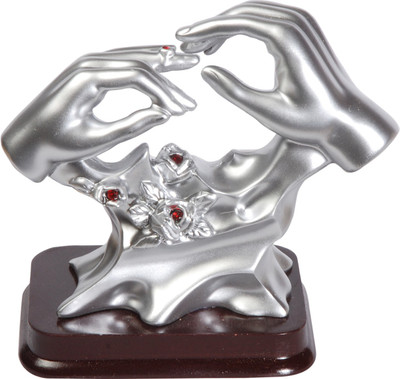 

Oyedeal Engagement Ceremony Decorative Showpiece - 10 cm(Polyresin, Silver)