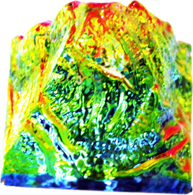 

Anjalika Feng Shui Crystal Rock Pyramid Decorative Showpiece - 7 cm(Crystal, Multicolor)