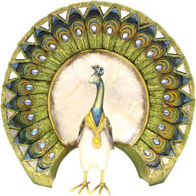

X-Gift Aramani dancing peacock Decorative Showpiece - 23 cm(Polyresin, Multicolor)