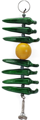 

Rci Handicrafts Wall Hanging Nimbu Mirchi Decorative Showpiece - 20 cm(Aluminium, Green)