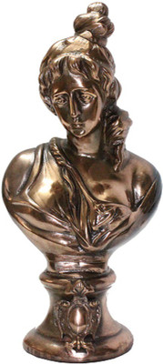 

Apkamart Beautiful Lady Bust Decorative Showpiece - 38 cm(Cast Iron, Brown)