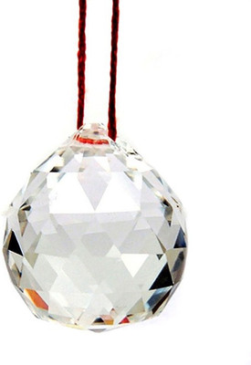 shakti Hanging Clear Crystal Ball 40mm Decorative Showpiece - 6 cm(Crystal, Clear) shakti Hanging Clear Crystal Ball 40mm Decorative Showpiece - 6 cm(Crystal, Clear)