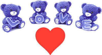 

Amazin Love Bear Decorative Showpiece - 7 cm(Polyresin, Purple)