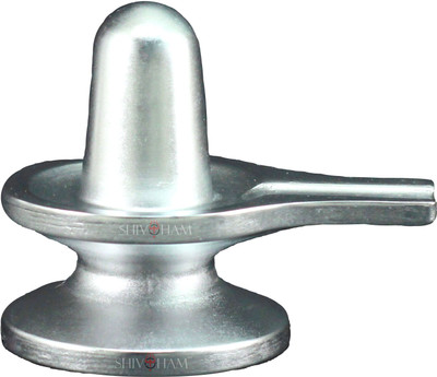 

SHIVOHAM Parad Shivling (Mercury) Decorative Showpiece - 6 cm(Alloy, Silver)