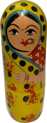 

SwadesiBuyzzar Wooden Indian Women Doll 5 in one Decorative Showpiece - 5 cm(Wooden, Multicolor)