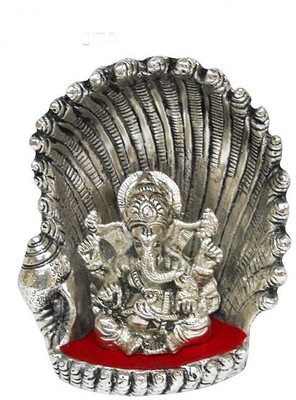 

Jupiter Elite Seep Ganesha Decorative Showpiece - 15 cm(Aluminium, Silver)