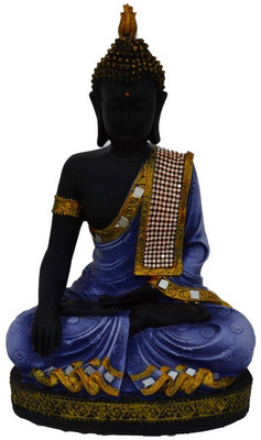 

eCraftIndia Meditating Lord Buddha - Purple Decorative Showpiece - 27.94 cm(Polyresin, Blue, White)