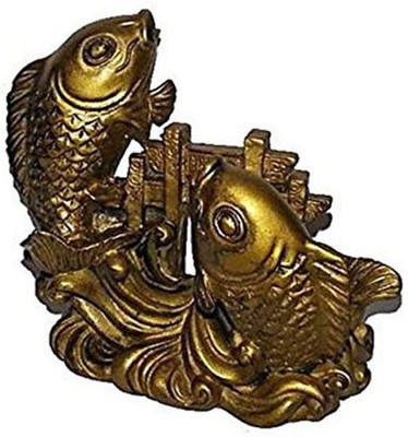 

Varanasi Enterprises Vastu Feng Shui Fish For Good Luck and Prosperity Decorative Showpiece - 3 cm(Polyresin, Gold)