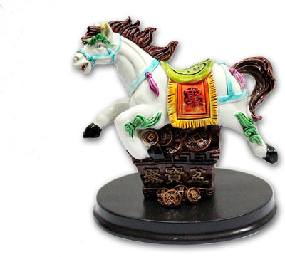 

7 Ocean Running Horse Decorative Showpiece - 10 cm(Stoneware, Multicolor)