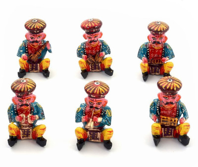 

Kiran Udyog Bawla Set 183 Decorative Showpiece - 10.16 cm(Wooden, Multicolor)