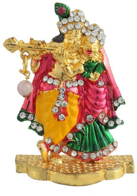 

Swarnim Jewellers Radha Krishna Decorative Showpiece - 5 cm(Bronze, Yellow)