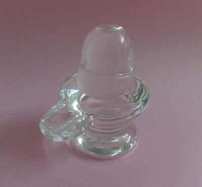 

Sitare 132 gms Pure Sphatik Shiva Shivling Decorative Showpiece - 7 cm(Crystal, Clear)