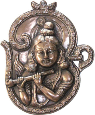 

Apkamart Bal Gopal Wall Hanging 12 Inch Decorative Showpiece - 31 cm(Cast Iron, Brown)