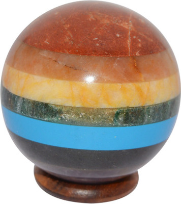 

Reiki Crystal Products 7 Chakra Bonded Crystal 50mm Ball Healing Gemstone Decorative Showpiece - 5 cm(Crystal, Multicolor)