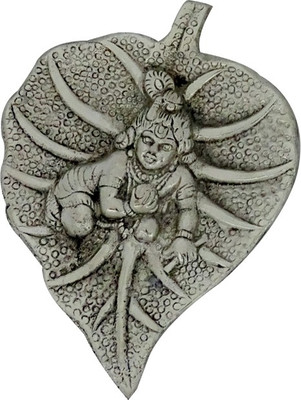 

Jupiter Elite Leaf Krishna Decorative Showpiece - 16 cm(Aluminium, Silver)