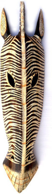 

Art Godaam WOODEN ANIMAL MASK Decorative Showpiece - 50 cm(Wooden, Multicolor)